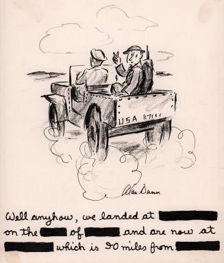 “Well anyhow, we landed at ____on the ___of ___ and now at ___ which is 90 miles from______.”