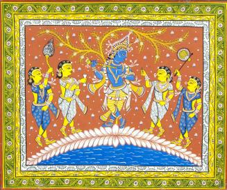Folk Art scene from Krishna Legend