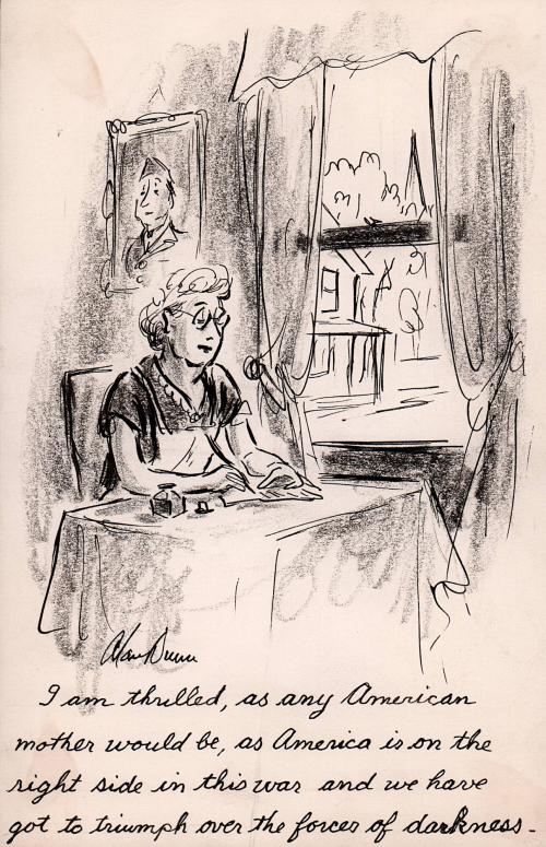 "I am thrilled, as any American mother would be, as America is on the right side of this war and we have to triumph over the forces of darkness."