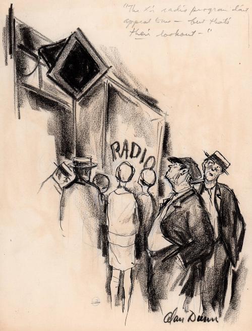 "The X's radio program don't appeal to me - but that's their lookout -." [pub - "C'mon Eddie, the Happiness Toothpaste program don't appeal to me at all. I should worry - it's their lookout if I walk out on 'em."]