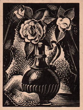 Bookplate (vase with flowers)