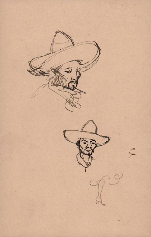 Two men wearing sombreros