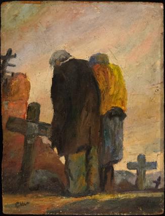 Untitled [couple at cemetery]