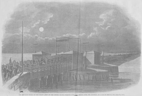 The Advance Guard of the Grand Army of the United States Crossing the Long Bridge over the Potomac, at 2 a.m. on May 24, 1861