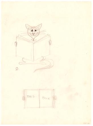 Cat reading "This Book"