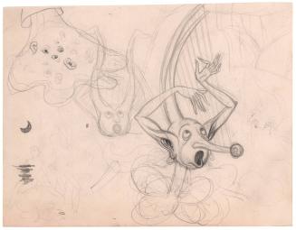 Harp head and other sketches for "As I See"