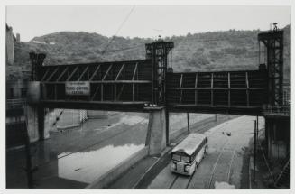 Bus Going Under Walkway, Pittsburgh