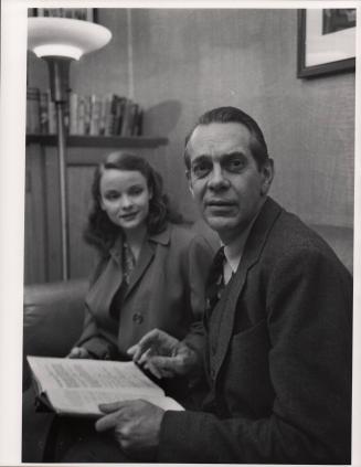 Jean Pearson with Raymond Massey, Theatre Girl