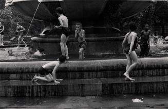Children Playing Near Fountain, Pittsburgh