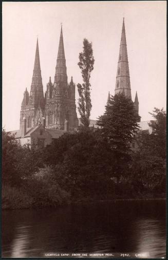 Lichfield Cathedral from the Minister Pool. 3942. G. W. W.