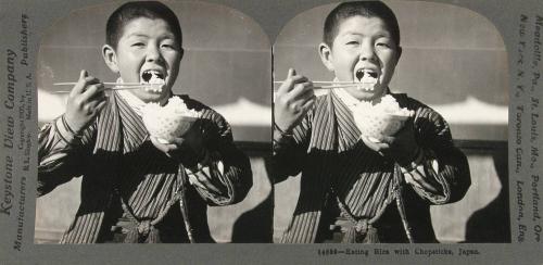 Eating Rice with Chopsticks, Japan