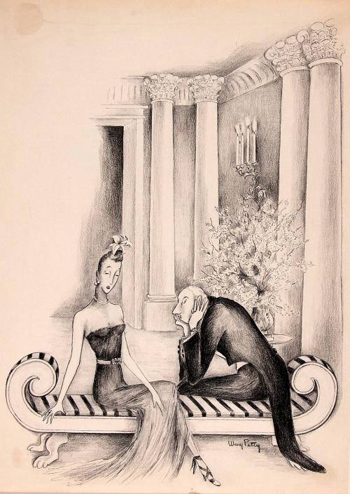 No caption (Woman and man sitting on a couch)