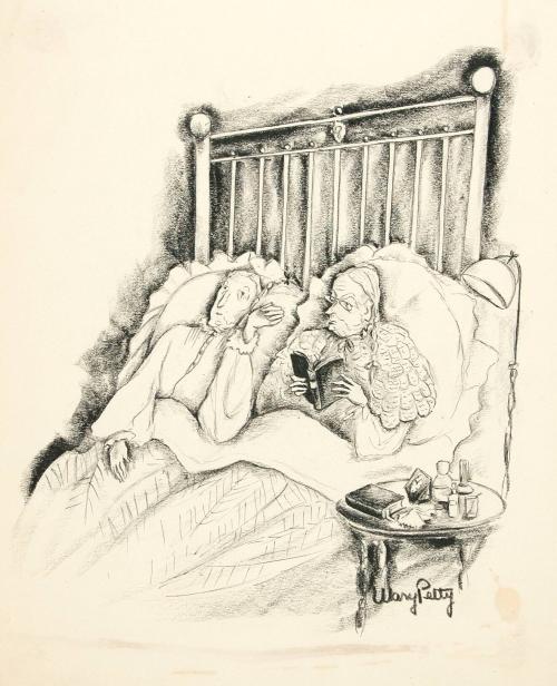 [Two women in bed]