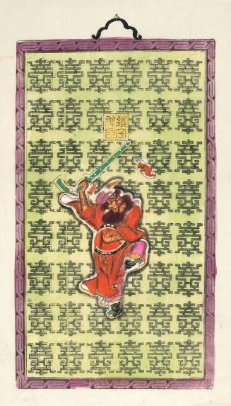 Male figure with sword, facing right