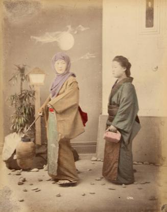 1392 Two women and lantern