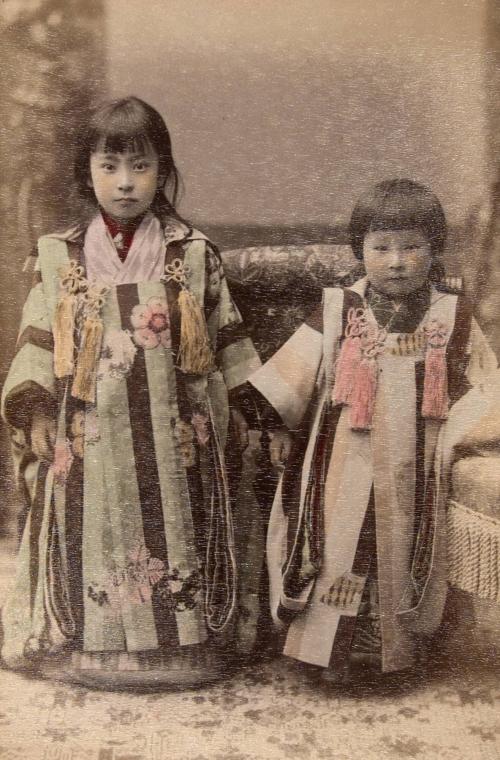 Two children in costume