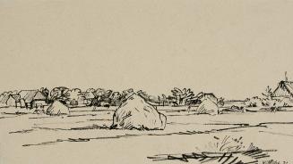 untitled (landscape with haystacks)