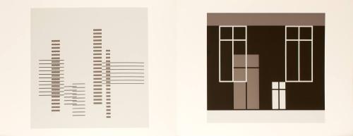 Formulation: Articulation, Portfolio I, Folder 21 (left: Skyscrapers, 1926; right: Windows, 1929)