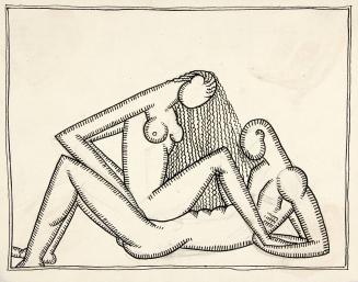 Erotic drawing of two figures