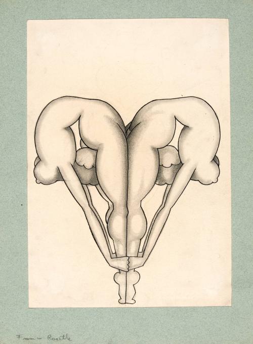 Erotic drawing (female Rorschach)