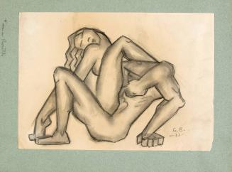 Erotic drawing - nude couple