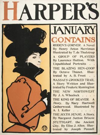 Woman in brown dress, January 1898, Harper's Magazine