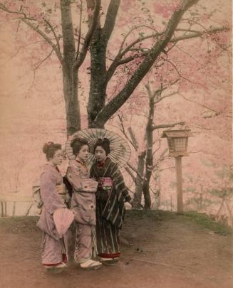 Three Women with Umbrellas
