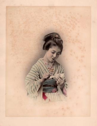 Girl with origami bird