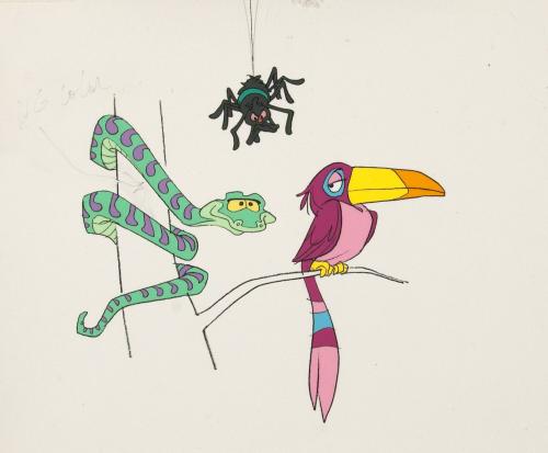 L158. Parrot, snake and spider (1)
