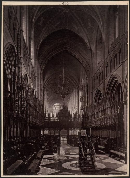 [Chester Cathedral interior view]