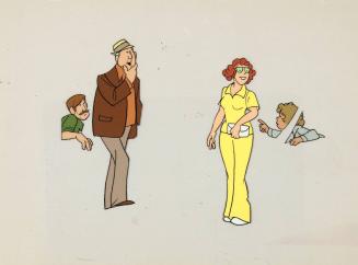 L220. Woman in yellow suit with man (1)