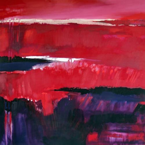 Red Landscape Abstraction