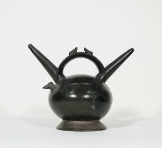 [Blackware vessel with bridge spout]