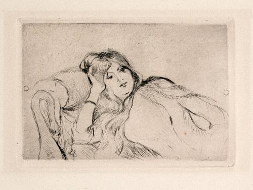 Reclining Woman on a Chaise