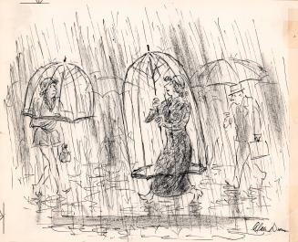 No caption (women and umbrellas)