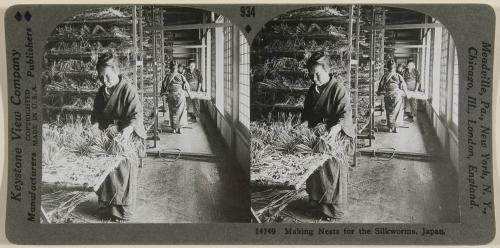 Making Nests for the Silkworms, Japan