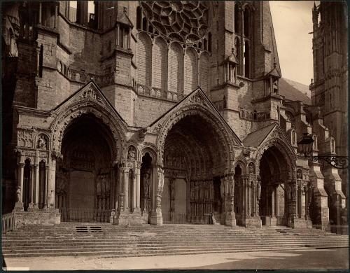 [Untitled, exterior detail of a church, doorway]