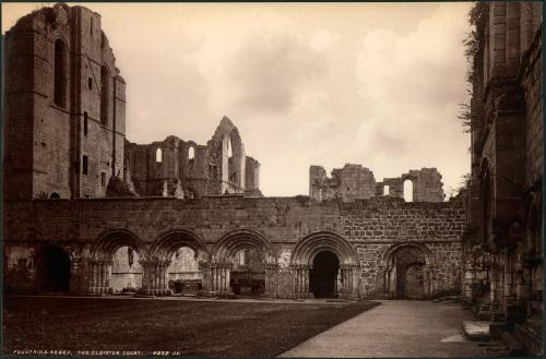 Fountains Abbey, The Cloister Court. 4292. J. V.