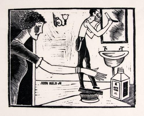 Untitled (woman reaching for bottle)