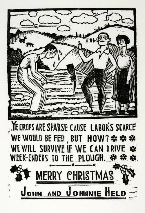 Merry Christmas-Ye Crops Are Sparse Cause Labor's Scarce...