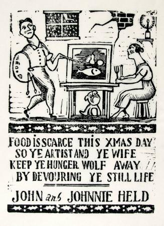 Food is Scarce this Xmas Day so Ye Artist and Ye Wife Keep Ye Hunger Wolf Away by Devouring Ye Still Life