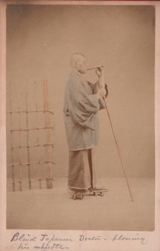 Blind Japanese Doctor Blowing His Whistle