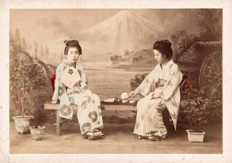 Two Women, painted Fuji and Waterwheel