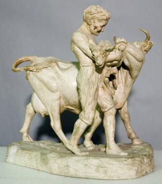 Boy with Cow and Calf