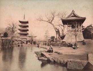 Pagoda and Bell at Asakusa, Tokyo