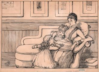 Mother with Two Daughters on Settee