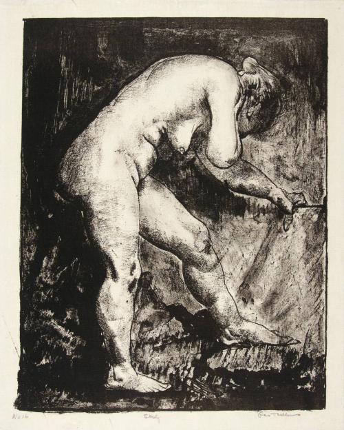 Standing Nude Bending Forward