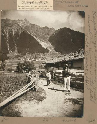 The picturesque Chamonix Valley, mountain hamlets at the foot of La Brevent Alps;