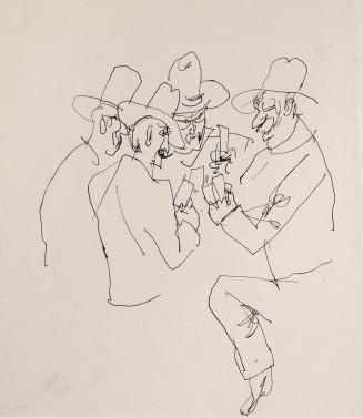 Four men playing cards