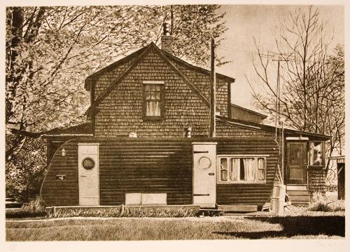 Blue House with Trailer